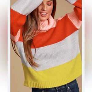 Lulu's Multicolor Turtleneck Sweater
